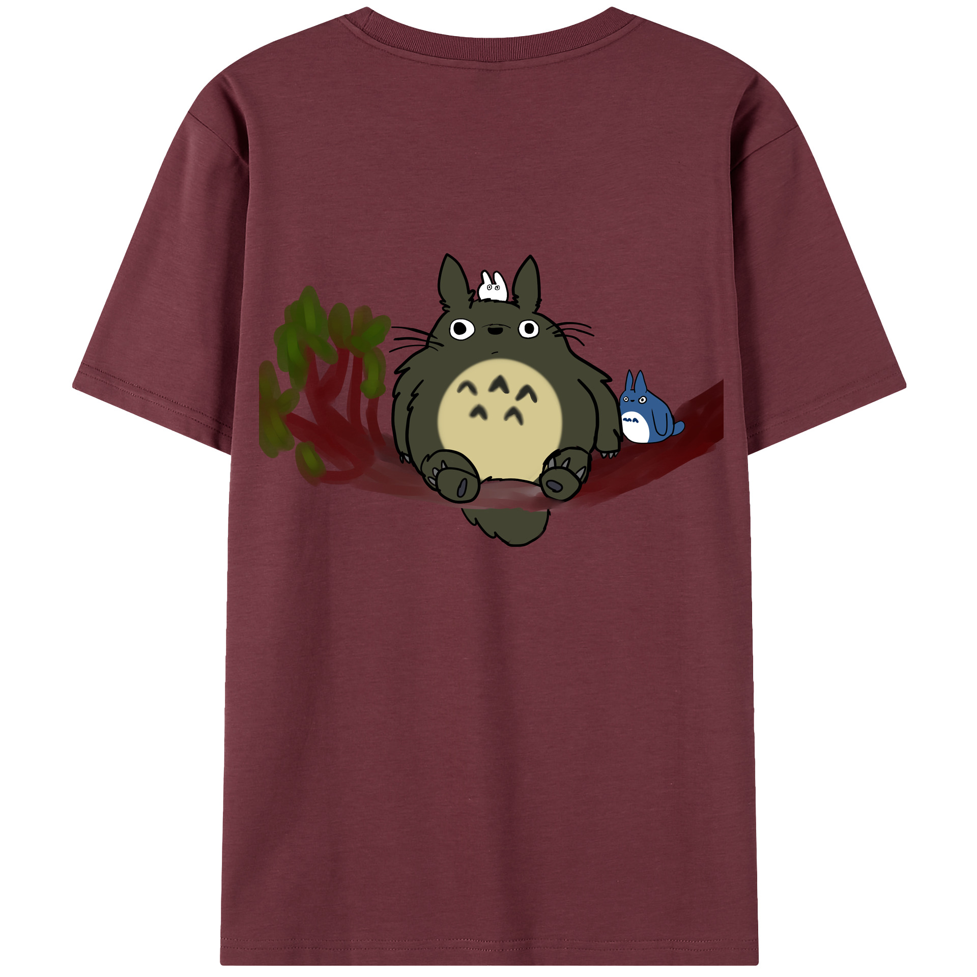 （画像用） となりのトトロ 草壁メイ 草壁サツキ My Neighbor Totoro Satsuki Kusakabe Mei Kusakabe 綿100％半袖Tシャツ（背面プリント）